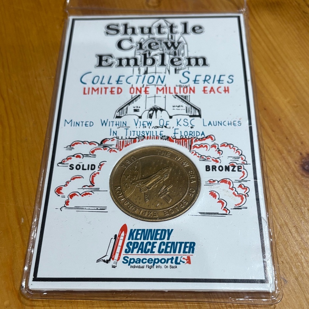 Shuttle Crew Emblem Solid Bronze Coin NWT